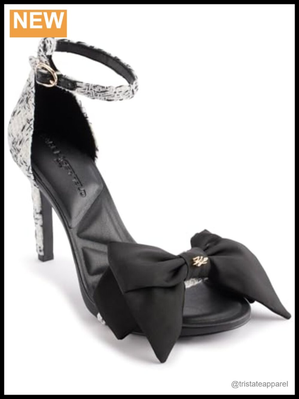 Women's Kenz Bow Evening Ankle Strap Heeled Sandals Faux Fur